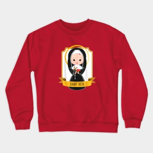 St Rita of Cascia Prayer Catholic Patron Saint Lost Causes Crewneck Sweatshirt